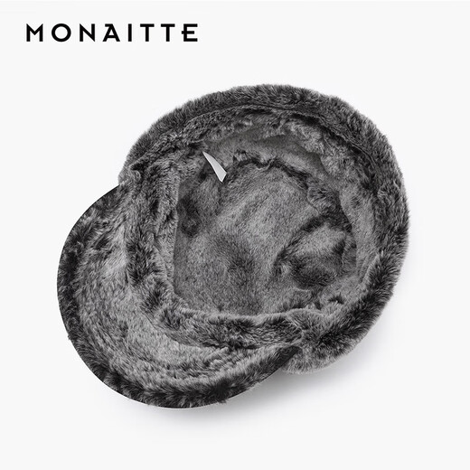 Monette hat men's winter new style plus velvet cold-proof and warm peaked hat for cycling, fishing, ear protection, fashionable autumn and winter flat hat, black, one size fits all, adjustable (54-62CM)