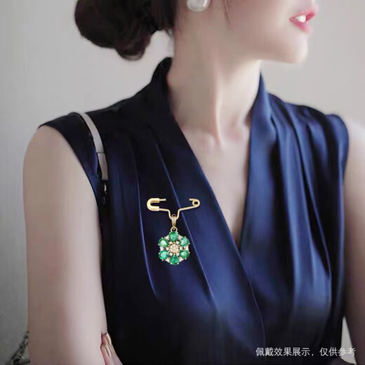 Ouyin 18K gold small pin brooch brooch accessories gold rose gold paper clip pearl pendant multi-functional diy accessories small K yellow (natural color) 1 piece