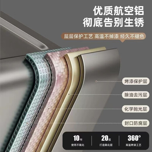 九牧王世家JOMOMW加厚太空铝折叠浴巾架枪灰毛巾架免打孔卫生间壁挂置物角架 枪灰加厚六件套9钩 九牧王世家JOMOMW加厚太空铝折叠浴巾架枪灰毛巾架免打孔卫生间壁挂置物角架 枪灰加厚六件套9钩