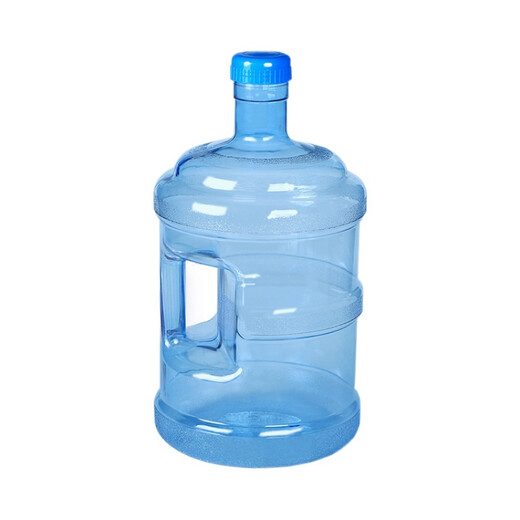 Pure water bucket, mineral water bucket, pure water bucket, household water storage bucket, plastic hand-held water bucket for drinking, outdoor car food grade (2 pieces) extra thick 5-liter PET spiral water bucket