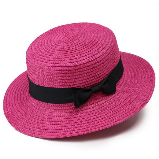 XIANGLANER PARADO CHIRD SABE Mujeres Viajes en verano British Retro Flat Top Hat Fresh Sun Protection Beach Hat tendencia de color caqui Niños (53-55 cm)