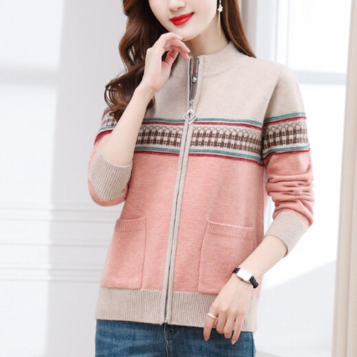 Aiyoufei-Pullover, Strickjacke, Frühlingsjacke, 22-jähriger Frühlings- und Herbst-neuer Pullover, Lose Short Jacket, Baseball Uniform, Frauen-Außenverdeck, Frühlings- und Herbst-Top, 724 Red XXL schlägt 125-135jin vor [Jin gleich 0,5 kg]