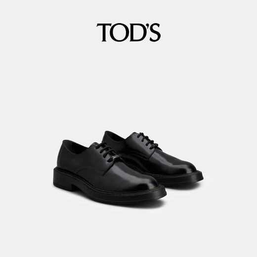 TOD S End of Season Special Official Men's Leather Lace-Up Shoes Business Casual Commuting Leather Shoes Men's Shoes Black 43