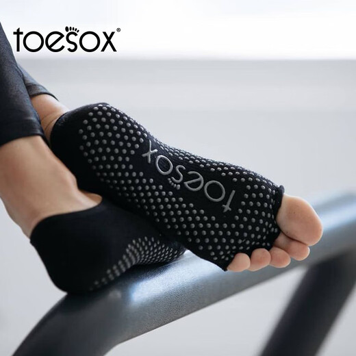 Toesox yoga socks toe socks Pilates socks sweat-absorbent non-slip sports socks Low Rise dark blue S (size 34~38)
