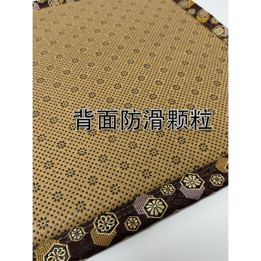 山头林村草垫防滑汗蒸房地垫藤榻榻米床垫阳台飘窗垫桑拿房垫子耐高温草席 原色藤海绵防滑10mm 边679 60x180cm