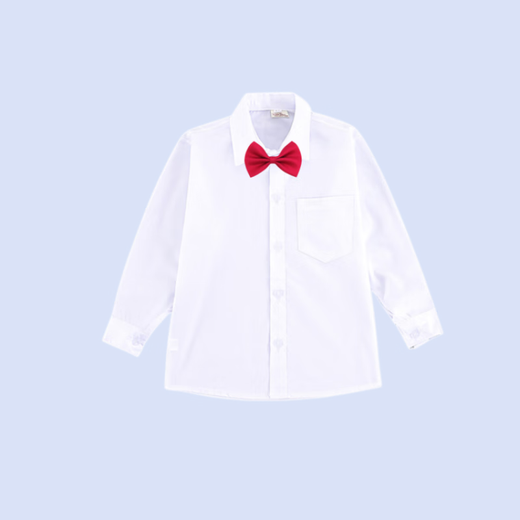G.duck children's clothing children's white shirt boys long-sleeved pure cotton spring and autumn primary school uniforms medium and large girls' shirts flower girl performance long-sleeved white shirt 110 (recommended height 100cm 4-5 years old) cm