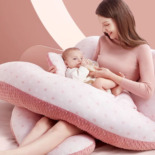 Touchmiss maternity pillow, lumbar support, side sleeping pillow, abdominal support, side sleeping pillow, special artifact pillow for pregnancy, lumbar pillow, gh type, green, with removable headrest