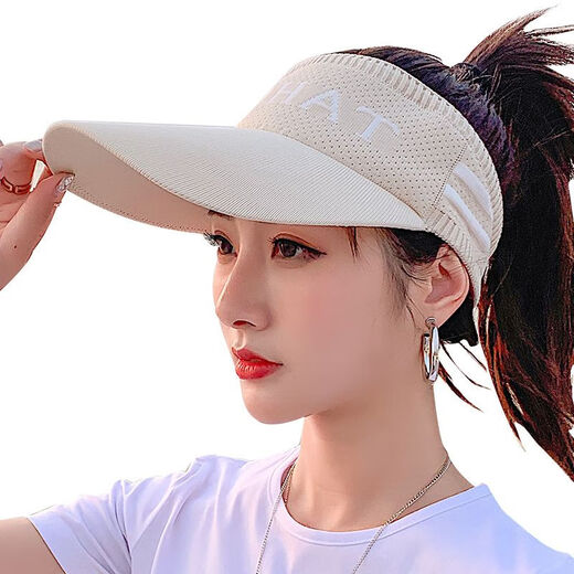 十方秀才2024新款太阳帽女夏季遮脸太阳帽春秋空顶防晒遮阳帽 MZ983四花-白色 均码