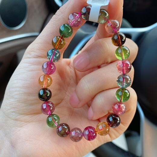 
DR GRAFFCARNY One thing one picture 9MM natural Brazilian old material tourmaline bracelet round bead string rich and transparent ten-year old store 9 styles 3890g 8.5MMM
