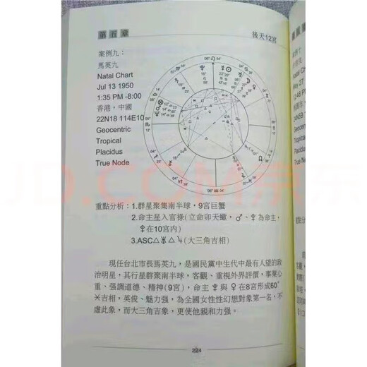 正版占星學 (上下册) 秦瑞生著 天宫图的要素分析 页数674