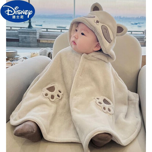 Disney (Disney) Baby Outing Cloak Cape Autumn and Winter Super Cute Raccoon Baby Winter Clothes Windproof Cape Coat Winter Gray Raccoon Cape One Size 1-3 Years Old
