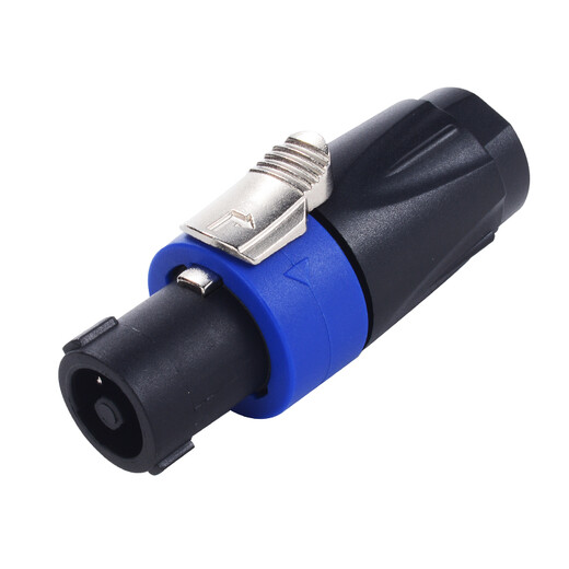 AVSSZ Professional four-core speaker plug female socket audio cable connector Cannon speaker amplifier ohm theater stage accessories full copper solder-free 4-core connector AL4FRX blue four-core speaker elbow plug 1 piece