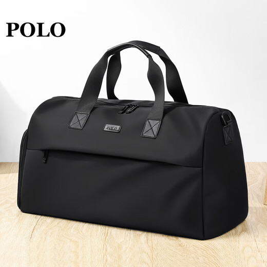 POLO travel bag men's handbag men's luggage bag fitness bag large capacity business trip sports luggage bag black