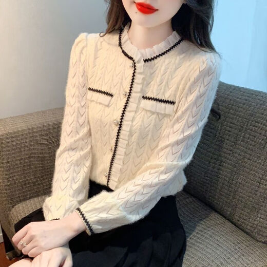 Woodpecker fashionable age-reducing long-sleeved tops for women 2025 autumn and winter new velvet bottoming lace shirt with apricot velvet XL 115-125Jin Jin is equal to 0.5 kg