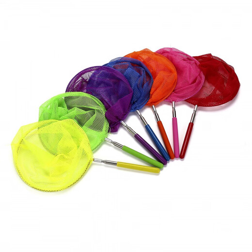 Lure invincible stainless steel retractable fishing net, children's insect net, butterfly net, dragonfly net, fishing net bag, fishing net, purple insect net 1