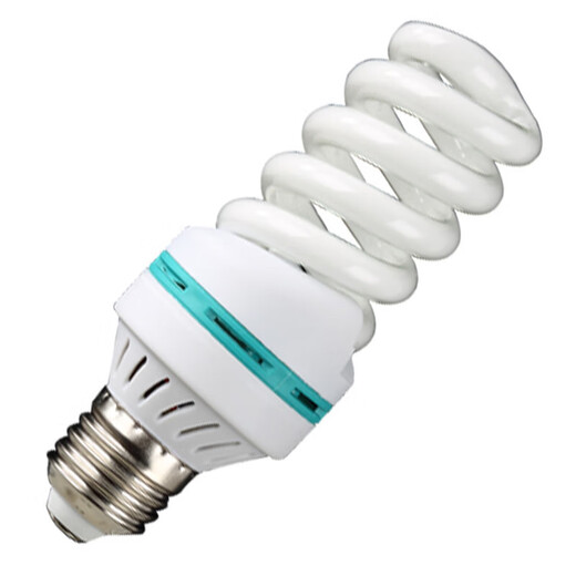 Yuanbo three-color energy-saving lamp E27 screw socket high-brightness white light spiral energy-saving bulb small half screw 20W E27 white light