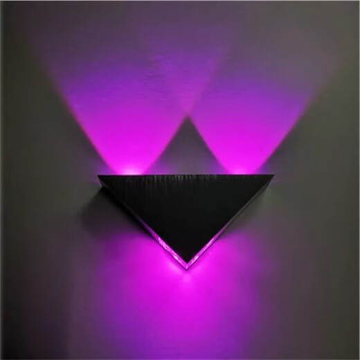 Yilin LED wall lamp modern simple creative corridor aisle bar club KTV background wall decoration colorful color-changing light 3W purple light