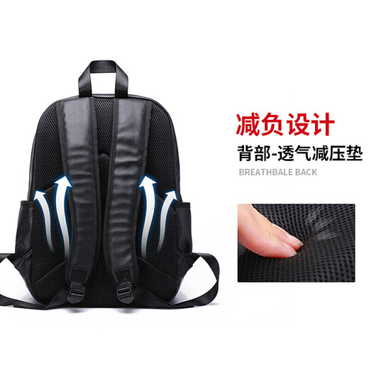 Golf (GOLF) Backpack Men's Computer Backpack Men's Soft Leather Travel Backpack Water-Repellent Casual Student School Bag