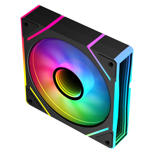 SAMA Realm V3 black reverse blade 12cm chassis fan ARGB infinite mirror light/5V3P divine light synchronization/small 4P-PWM speed regulation/hydraulic bearing/standard shock absorber