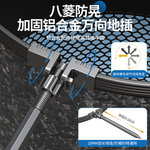 Camper thickened forged carbon pattern round fish protection rubber coated anti-hanging quick-drying special fishing net bag for wild fishing 35cm 2m <Aluminum alloy edge>