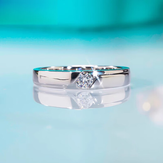 Nilan palladium ring PT950 platinum D color moissanite diamond ring new fashion couple misaligned ring women's ring No. 10