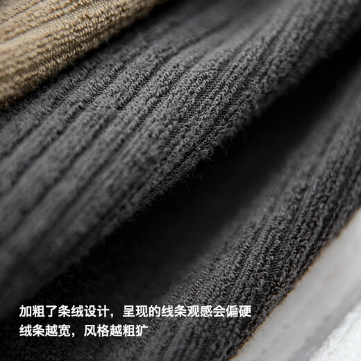 Madden workwear jacquard knitted men's long-sleeved shirt autumn loose thick coat workplace commuting no-iron shirt men dark gray L