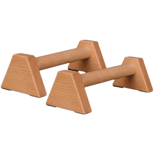 宰搂俄挺俯卧撑支架榉木徒手健身俄式挺身户外倒立架 黄色20cm