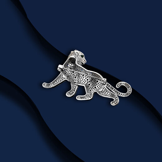 Marco Bizzarri European and American fashion jewelry personalized leopard brooch high-end female domineering retro jewelry animal corsage pin accessories birthday gift for friends and besties