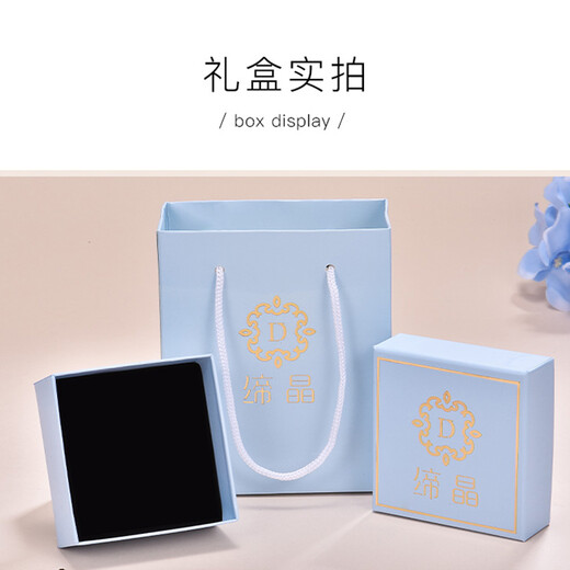 Crystal 925 silver earrings men's earrings single handsome high-end pair black earrings birthday gift for men