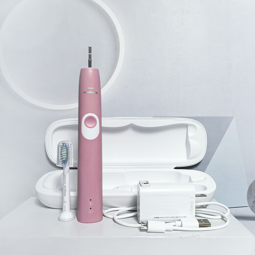 飞利浦（PHILIPS）电动牙刷声波震动感应充电式6810 680P 681J原装美版微瑕疵 散装HX680B 充电器 6013刷头 纯黑两模式