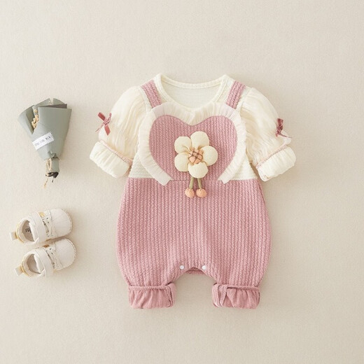 G.Duckkids kleine gelbe Ente Kinderkleidung Babykleidung Frühling und Herbst 2024 Neugeborene Onesie Baby Puff Ärmel