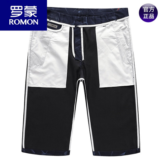 
Romon (ROMON) cropped pants middle-aged men's Korean style summer casual modal straight cut pants business shorts thin breeches ZMN/682 black 28 weight 90-100 Jin [Jin equals 0.5 kg]