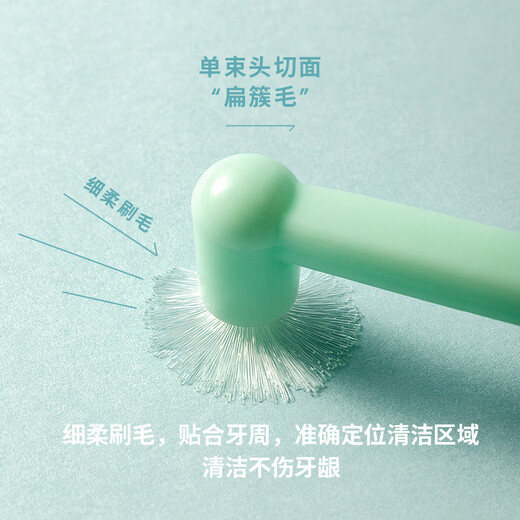 Meyarn single-beam orthodontic toothbrush, 2 pack, soft bristles, small pointed head, flat head, specially designed for orthodontic treatment of adults and children