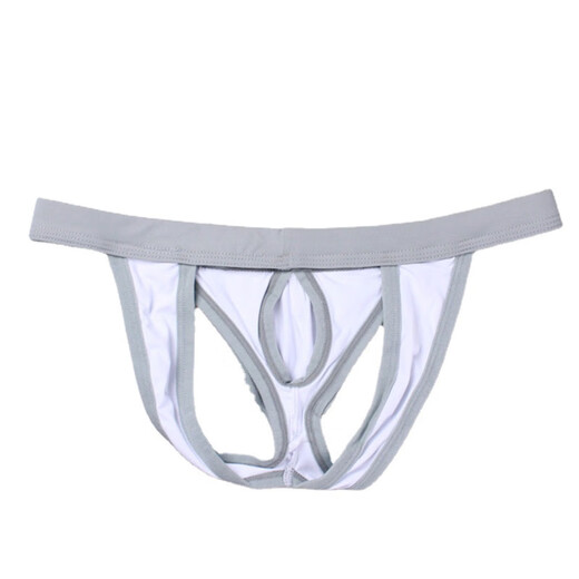 Men's sexy underwear, thong, one-piece suspender pull-up pants, low waist, gay nightclub, green L