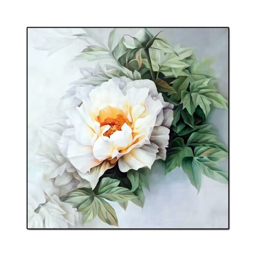 Angbao (ANGBAO) Beijing Selects Household Goods Mona Lisa Cross Stitch New Small Piece Thread Embroidery Living Room Bedroom Dining Room Peony Blossoms Rich Large Square 4 Strand Embroidery_72x72CM_Imported Silk Thread