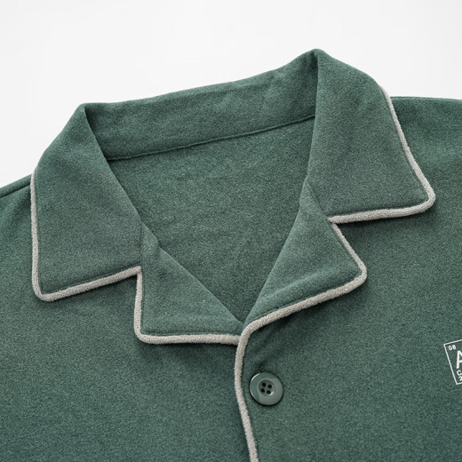 Maoren de Velvet-Pyjamas für Männer im Herbst und Winter 2025 neuer warmer langärmeliger dünner Samt Winter Largesize Home Clothing Set 26m9196 XL (Empfohlen 120-140jin [Jin gleich 0,5 kg]))