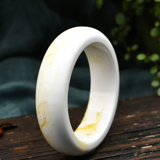 Baozha Natural Bone China White Flower Beeswax Bracelet Raw Stone Bracelet Men's and Women's Amber Bracelet Unoptimized Bracelet Collection Bracelet Ring (54)