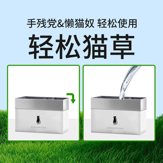 Lion Doctor Hydroponic Cat Grass Set Wheat Seed Cat Snacks Lazy Potted Hair Removal Ball Natural Cat Grass Self-Grown Fresh Grass Special Offer 4 bags as low as 2.5/bag