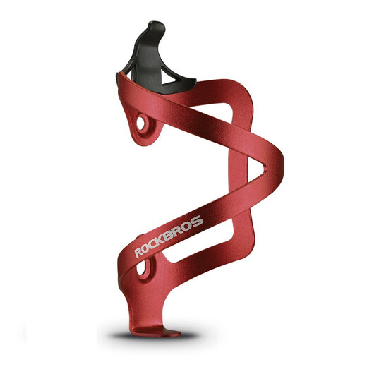 ROCKBROS Bicycle Aluminum Water Bottle Cage Integrated Mountain Bike Water Cup Holder Cycling Equipment Cycling Accessories Bilateral Style - Blue (With Screws + Tools)