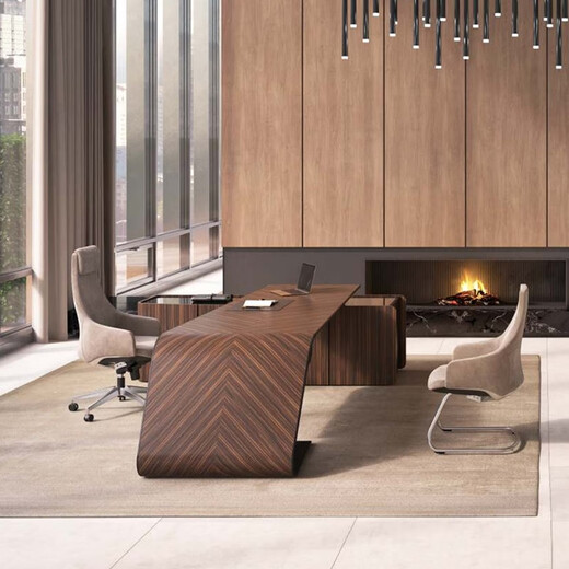 TONGTA light luxury boss desk president desk business simple modern high-end fashion executive desk manager desk office atmosphere boss office desk and chair combination 2.0m left side cabinet