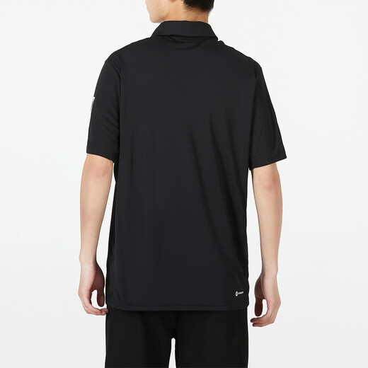 阿迪达斯 （adidas） polo衫男短袖t恤2023夏季新款运动速干t恤商务翻领半袖男士t恤 HB6224双扣polo领 M 175/96A