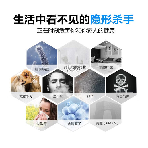 爱特淳适配创维SKYWORTH空气净化器Q22 Q23 Q27 Q28 Q31高效复合活性炭滤网芯 S902-02-01型号复合滤网芯