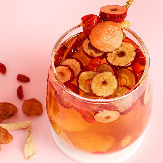 Yangyijun brauner Zucker Ingwer und Jujube Tee 600 g (40 Beutel) Große Portion nahrhafter brauner Zucker Ingwer Tee Tante Red Date Wolfberry Longan Tee