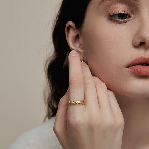 Arsis innocent era oil painting starry sky ring niche retro French open ring as a birthday gift for girlfriend