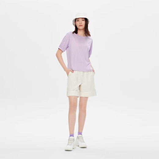 AIGLE RETRACIA AIGAO ACS23WTSH009 FUBRA PIMA Outdoor PIMA COMOLO COLDE COLLE RED REDED Camiseta Camiseta de manga corta Lilas Purple AQ983 L (170/92a)
