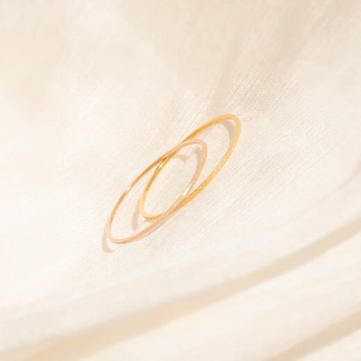 Fat Donglai's same style 18K gold tail ring, smooth gold frosted fine flash, no need to pick it up, plain ring, quick sand gold, gold + high-end gift box, US No. 7, 95 Jin Jin is equal to 0.5 kg ~115 Jin Jin is equal to 0.5 kg