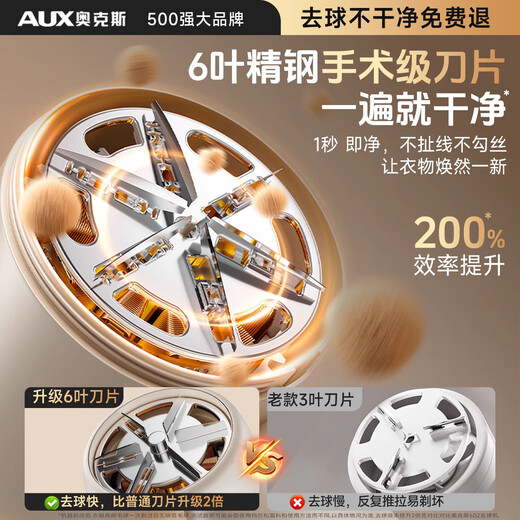 AUX hair ball trimmer, electric shaver for removing hair balls from clothes, a home-use hair ball killer that does not damage clothes, super long battery life, flagship model, four-speed speed adjustment * 5 spare blades