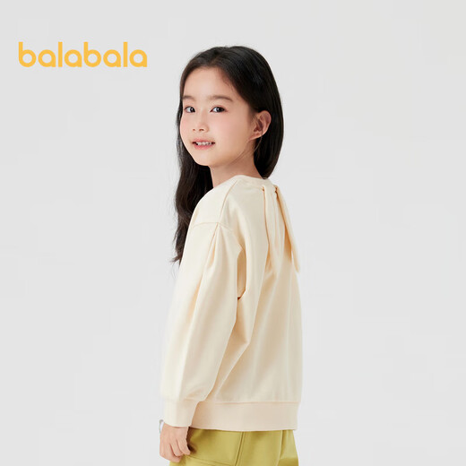 Balabala Children's Sweatshirt Girls 2024 Spring and Automn Clothion Rabbit Sweet Round Neck Pullover Top Cute 208324121001