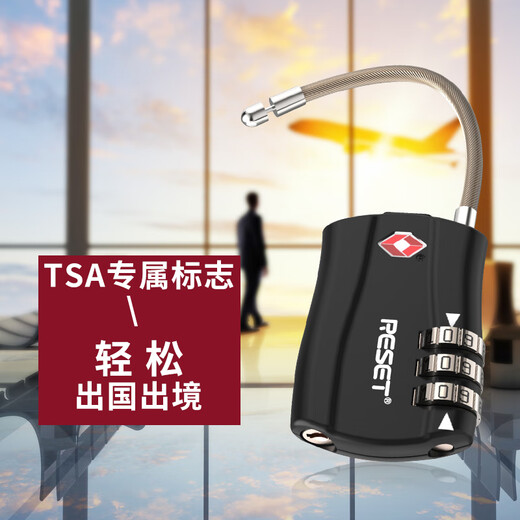 Zurücksetzen kleiner Passwort Sperren Vorhängeschloss Trolley Box Passwort Padlock Bag Backpack School Bag Lock Stahl Kabelschloss TSA -Sicherheitsinspektion im Ausland