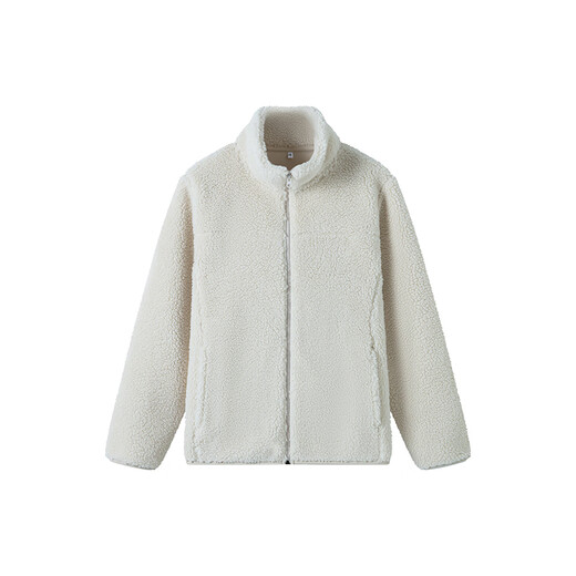 MUJI Women's Long Wool Fleece Jacket Women's Jacket Winter Women's Warm BBJ26C4A Ivory M (160/84A)